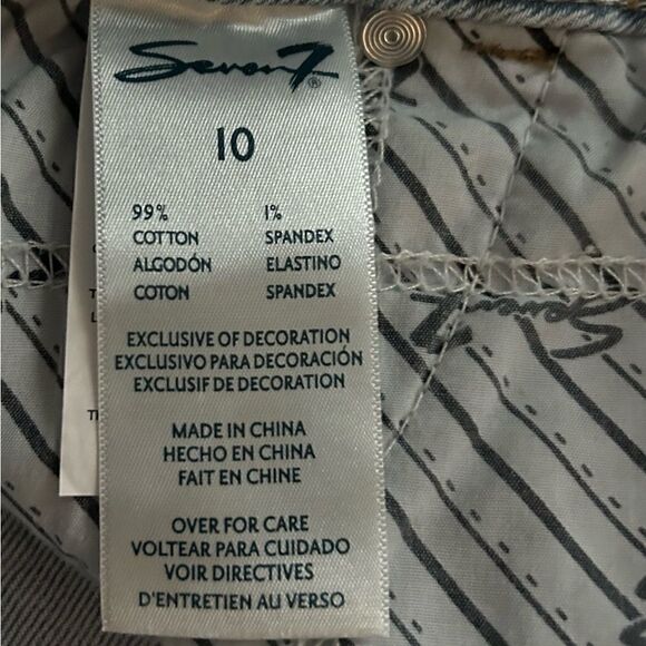 Seven7 Tummyless MidRise Bermuda Jean shorts Size 10 - Picture 5 of 13